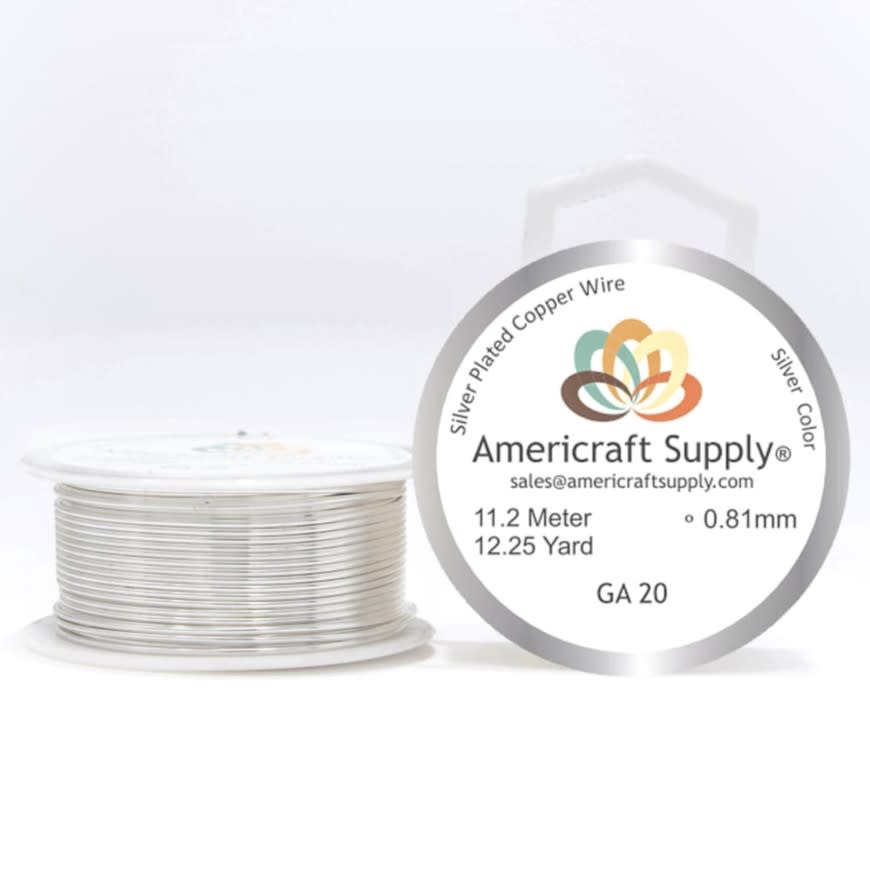 Alambre calibre 20 plateado Americraft Supply