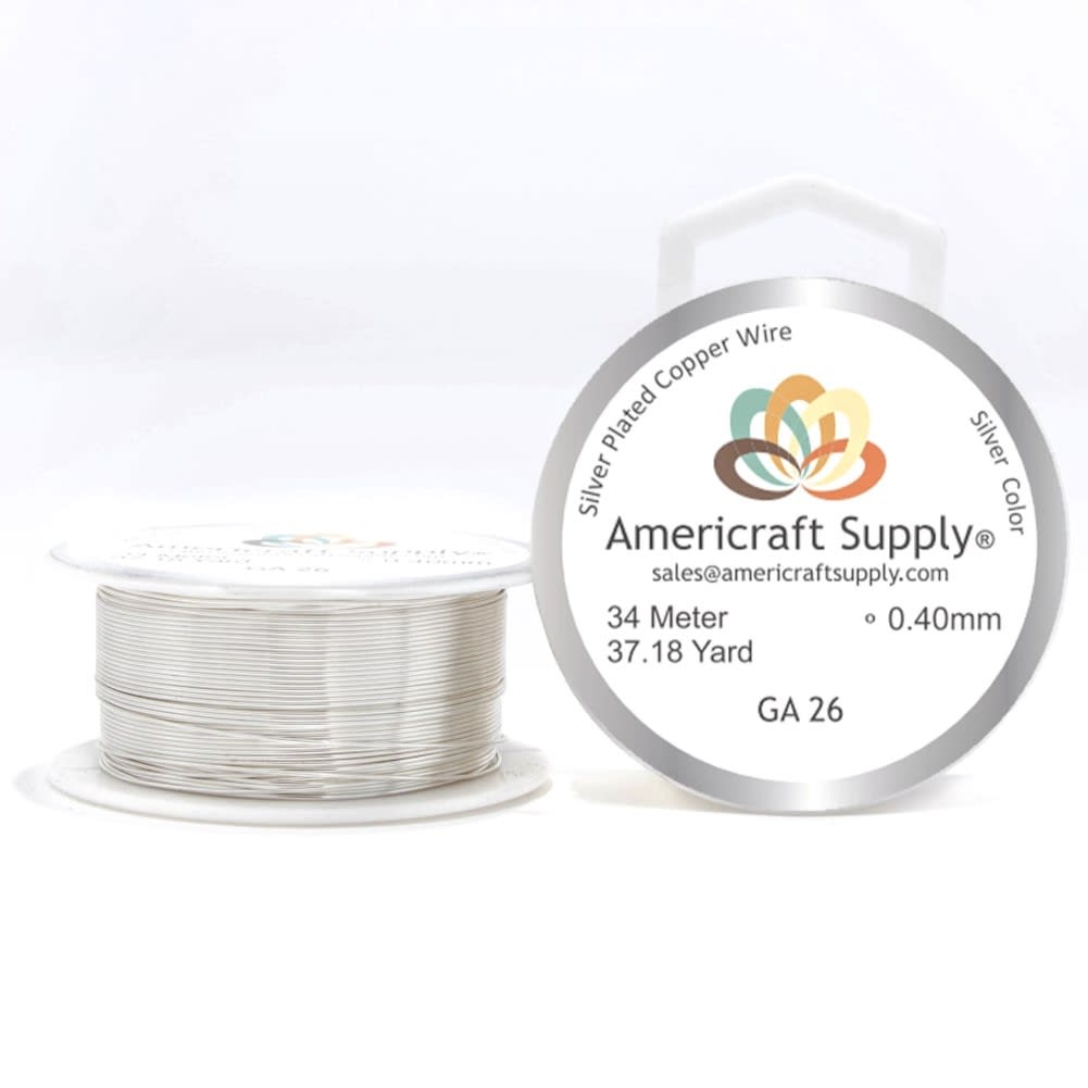 Alambre calibre 26 plateado Americraft Supply