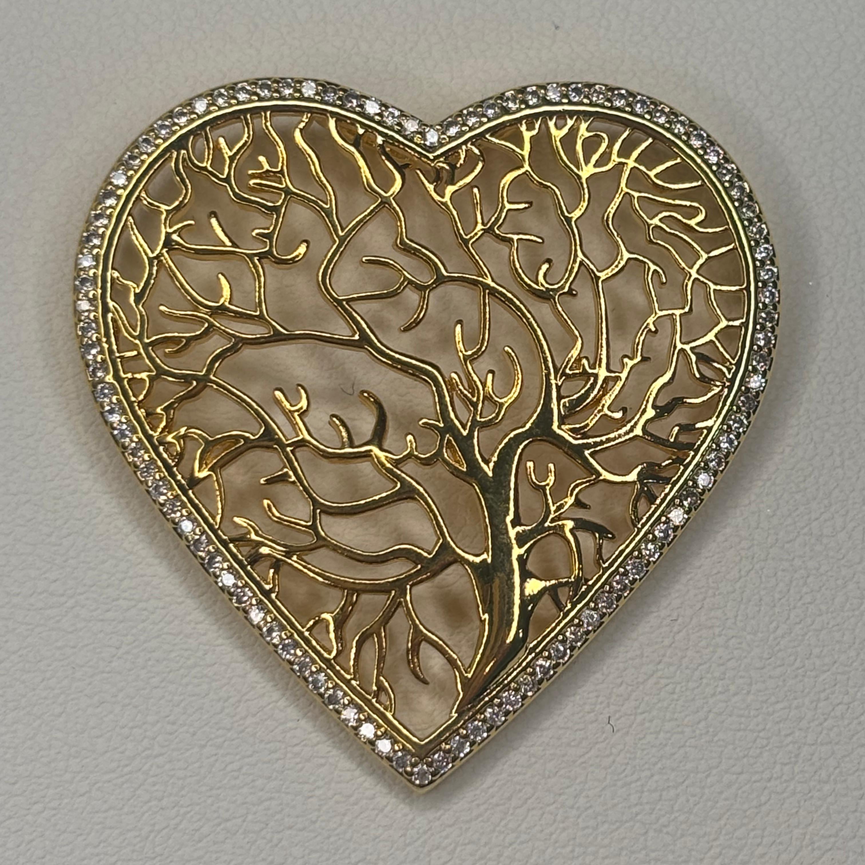 Colgante Arbol corazón - Bañado en oro
