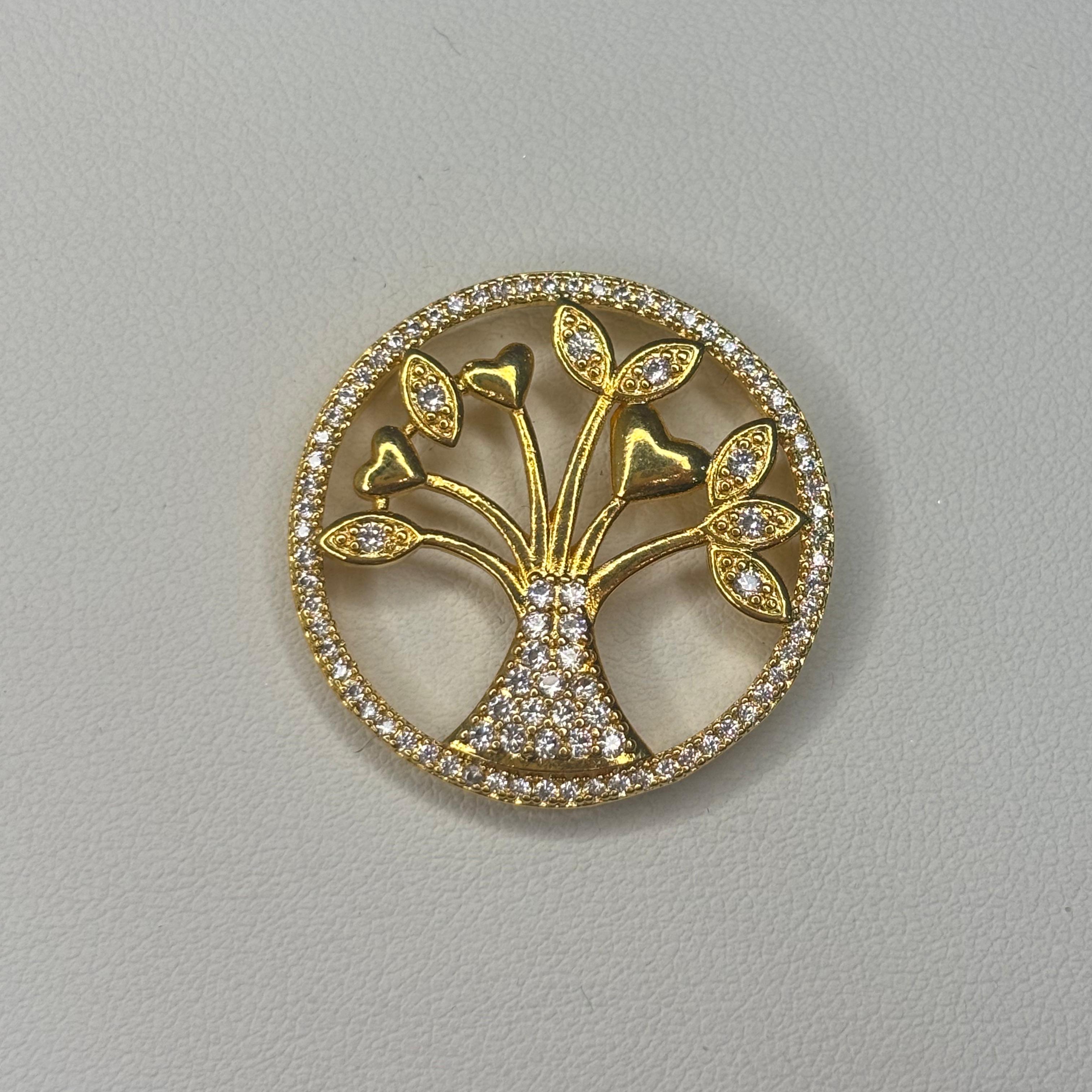 Colgante Arbol de la vida pequeño - Bañado en oro