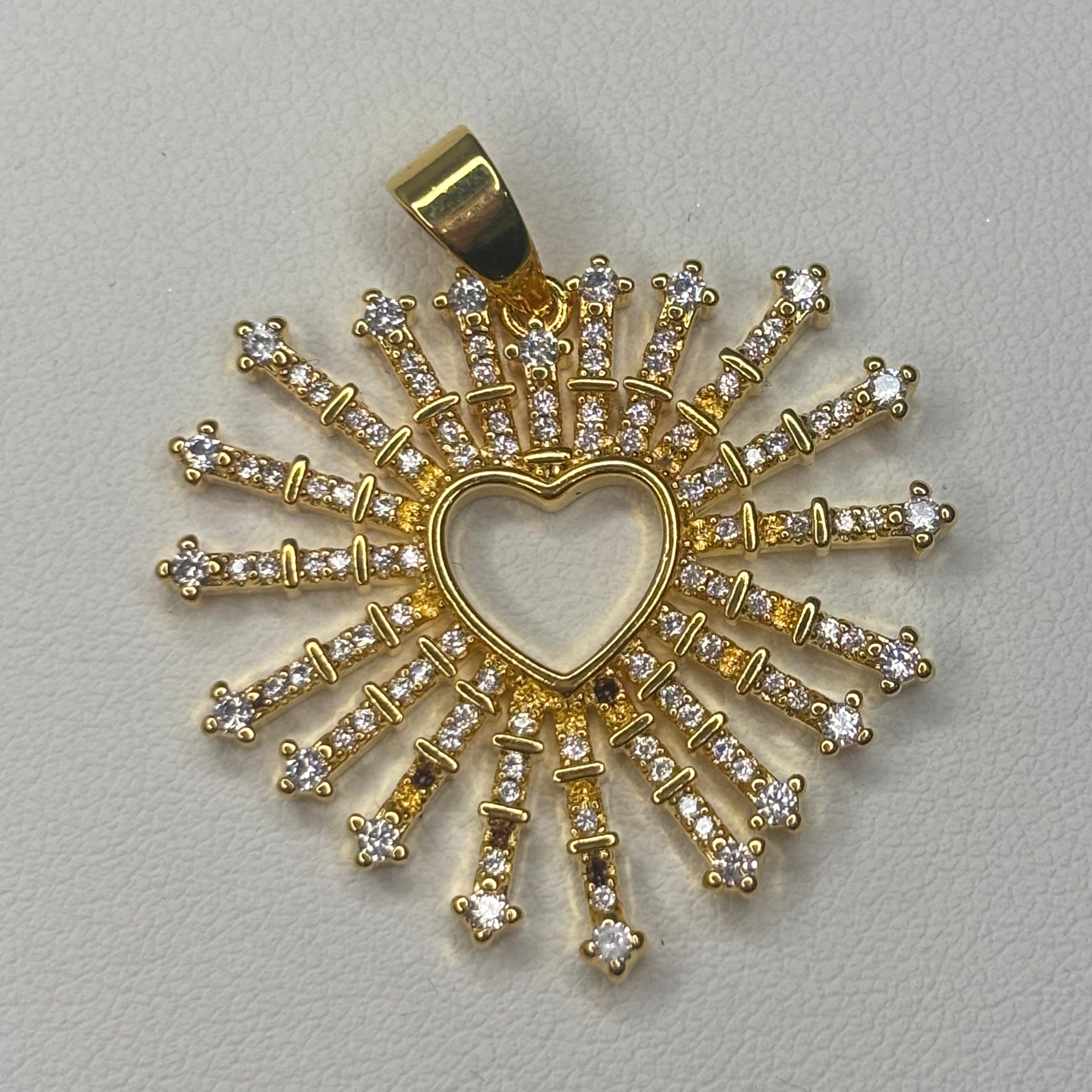 Colgante Corazón Brillante - Bañado en oro