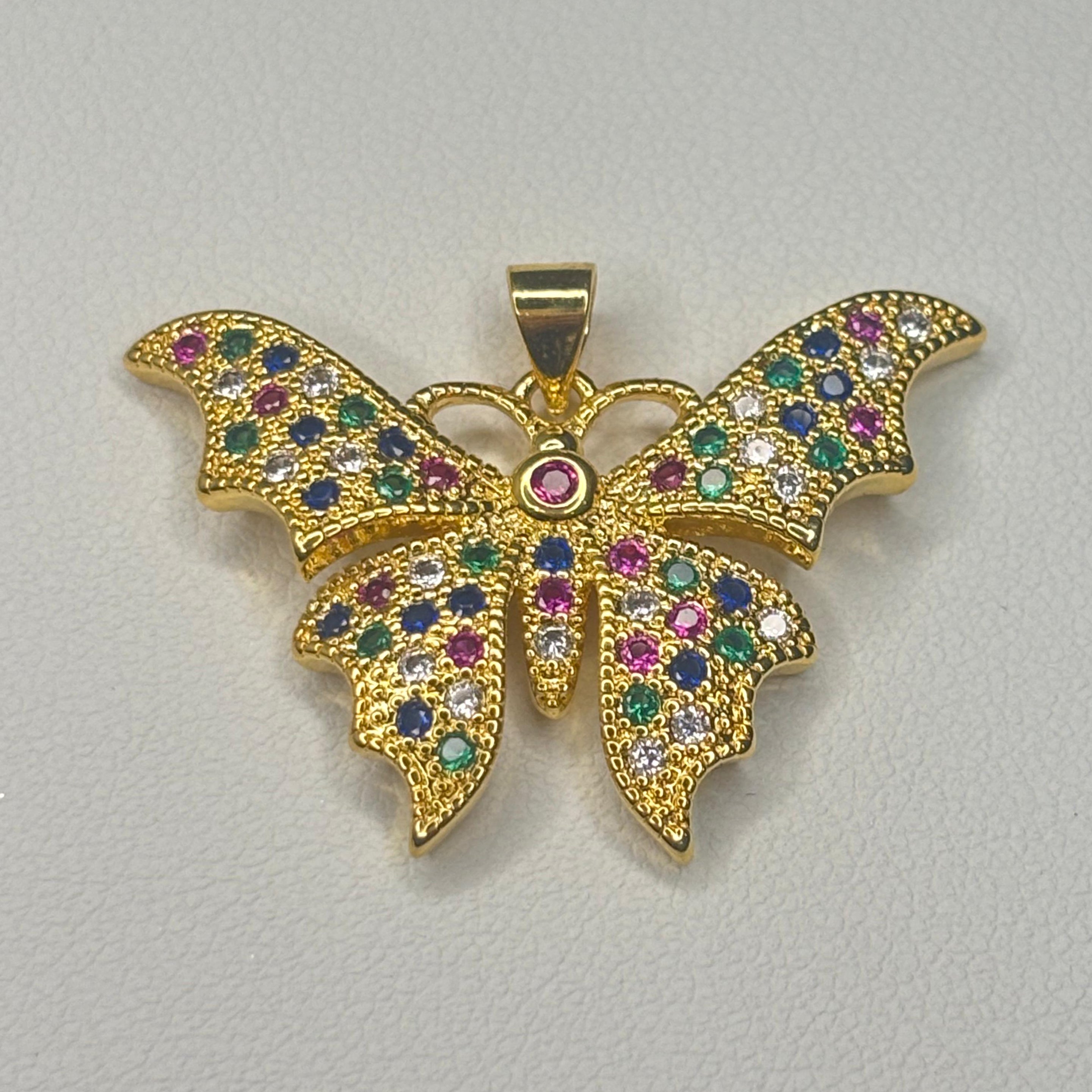 Colgante Mariposa Brillante - Bañada en oro