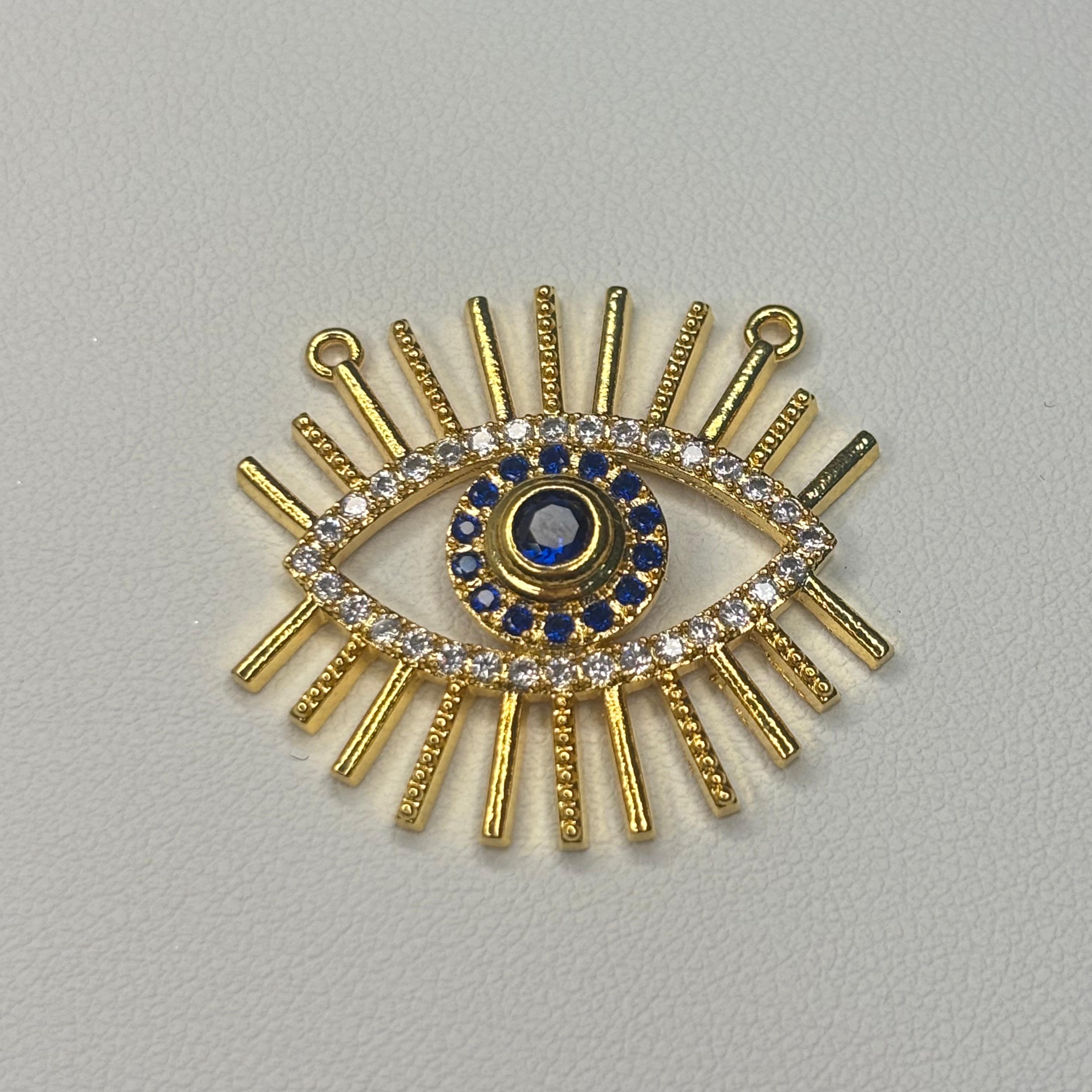 Colgante Ojo Brillante - Bañado en oro