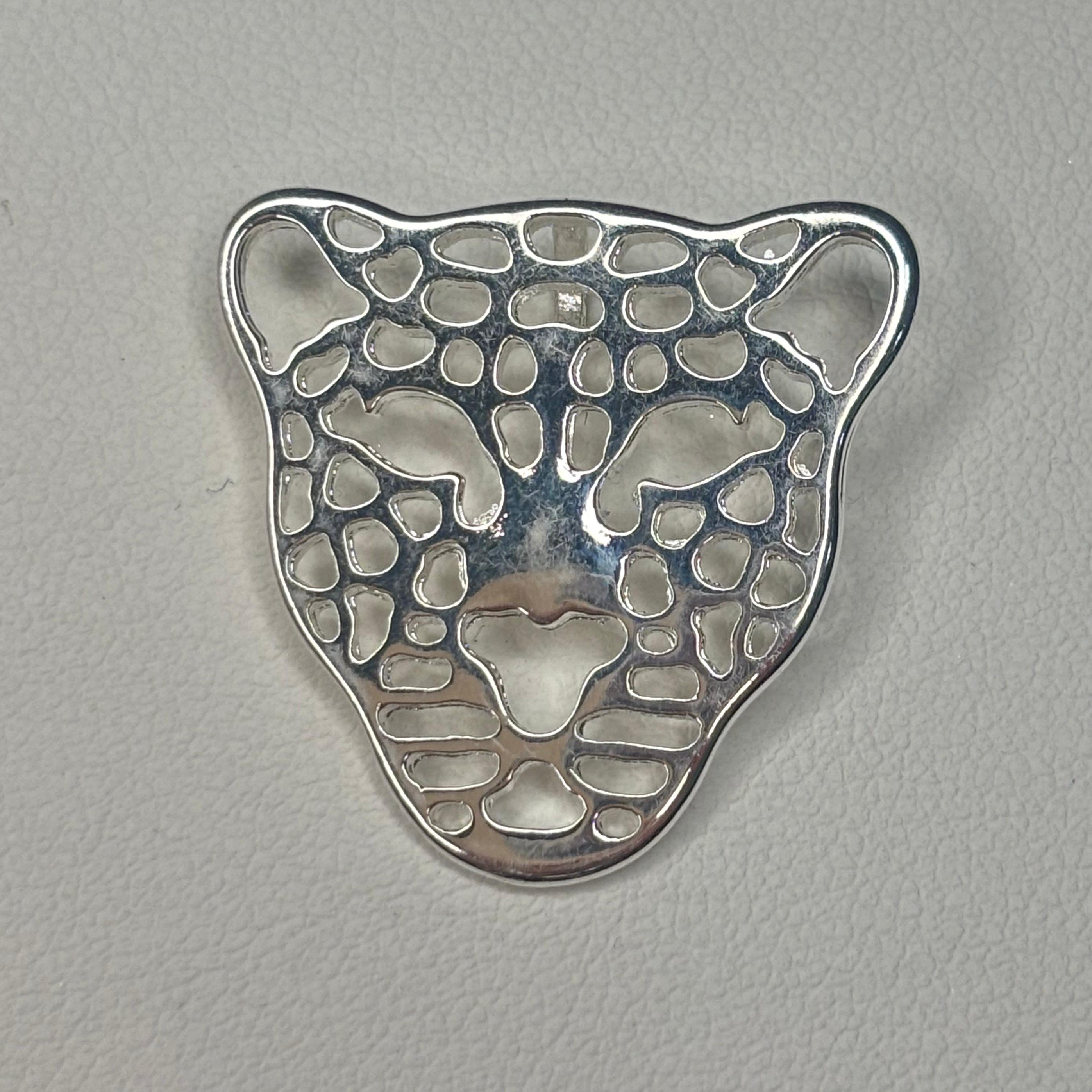 Colgante Tigre pequeño - Bañado en plata