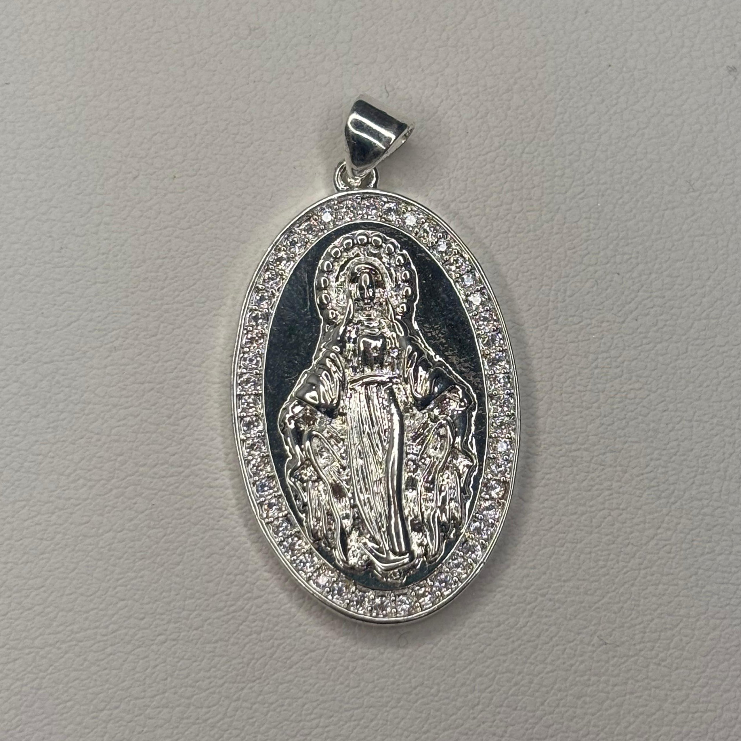Colgante Virgen - Bañada en plata