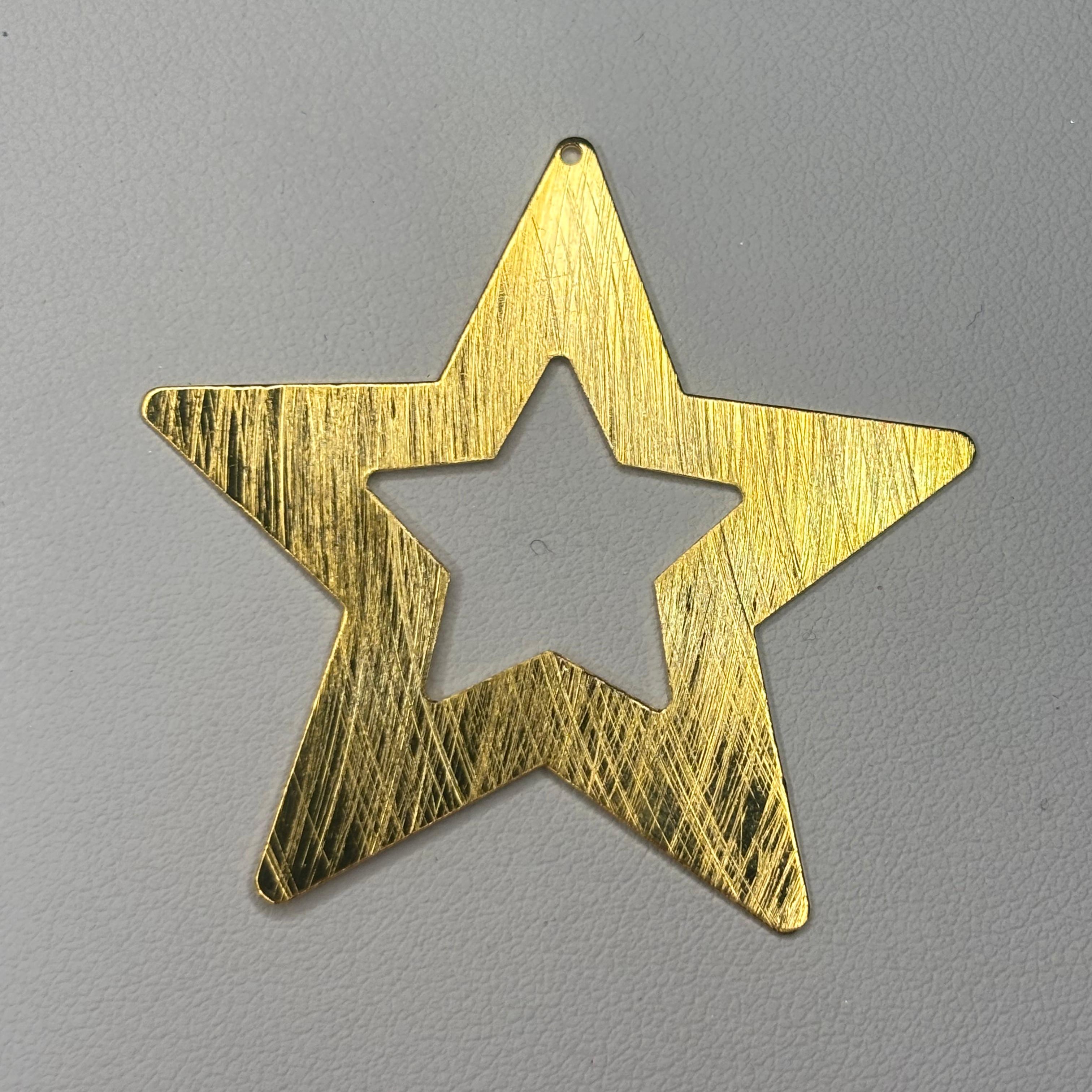 Colgante estrella grande - Bañado en oro