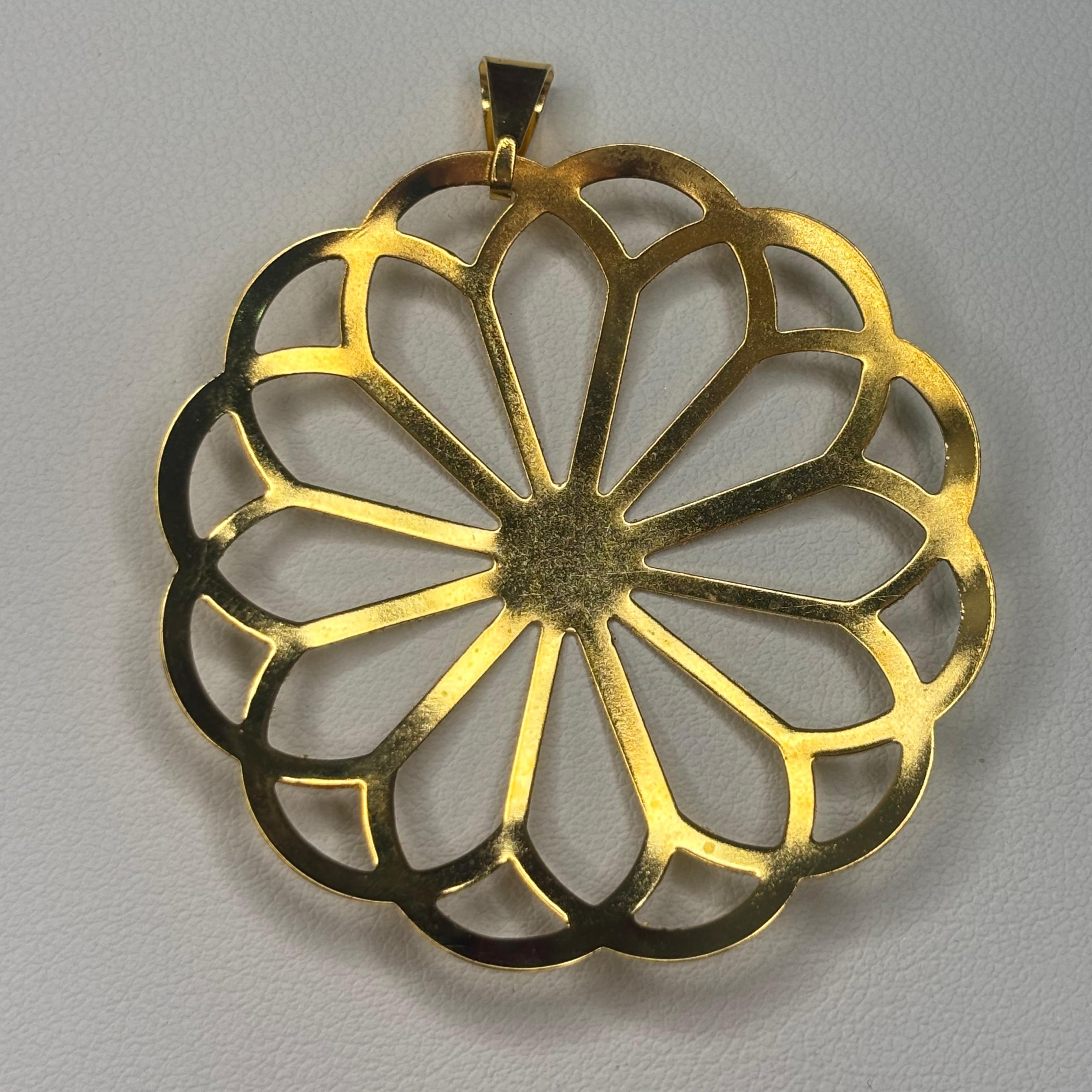 Colgante mandala grande - Bañado en oro