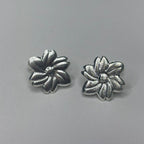 Base de Aro Flor Tamara con argolla - Bañada en plata