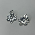 Base de Aro Flor Tamara con argolla - Bañada en plata