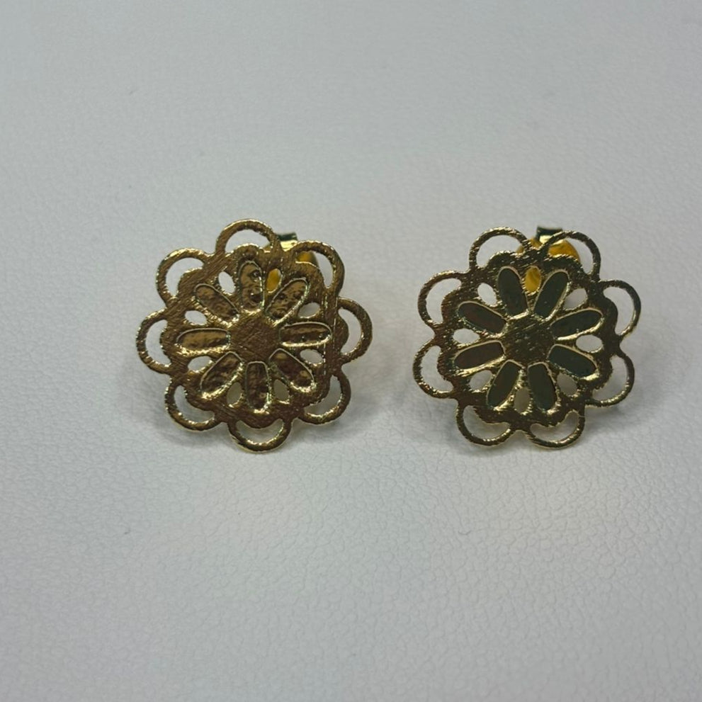 Base de Aro Mandala Flor - Bañada en oro