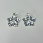 Base de Aro Flor Lorna con argolla - Bañada en plata