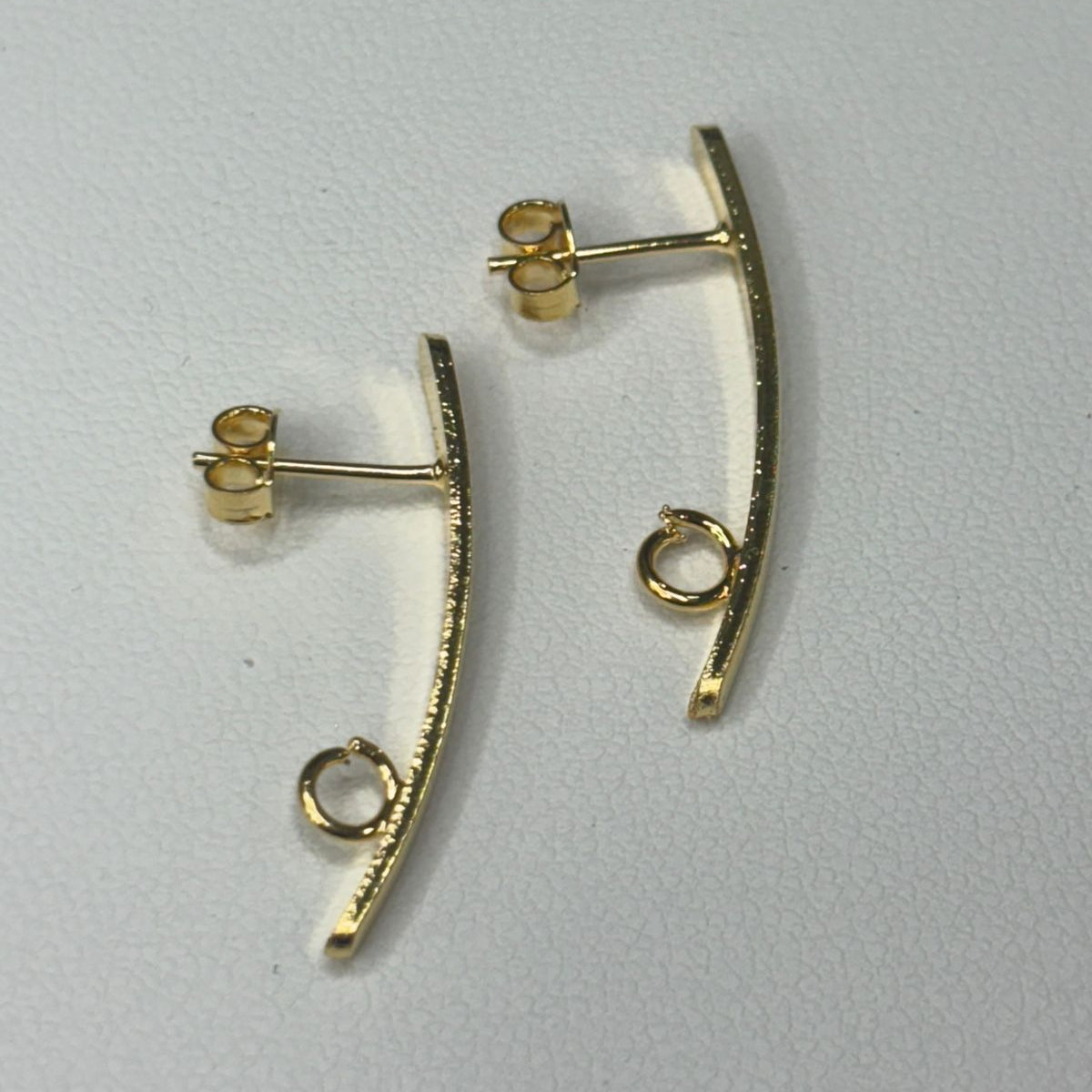 Base de Aro Palito con Argolla - Bañada en oro