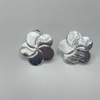 Base de Aro Flor Sophia con argolla  - Bañada en plata