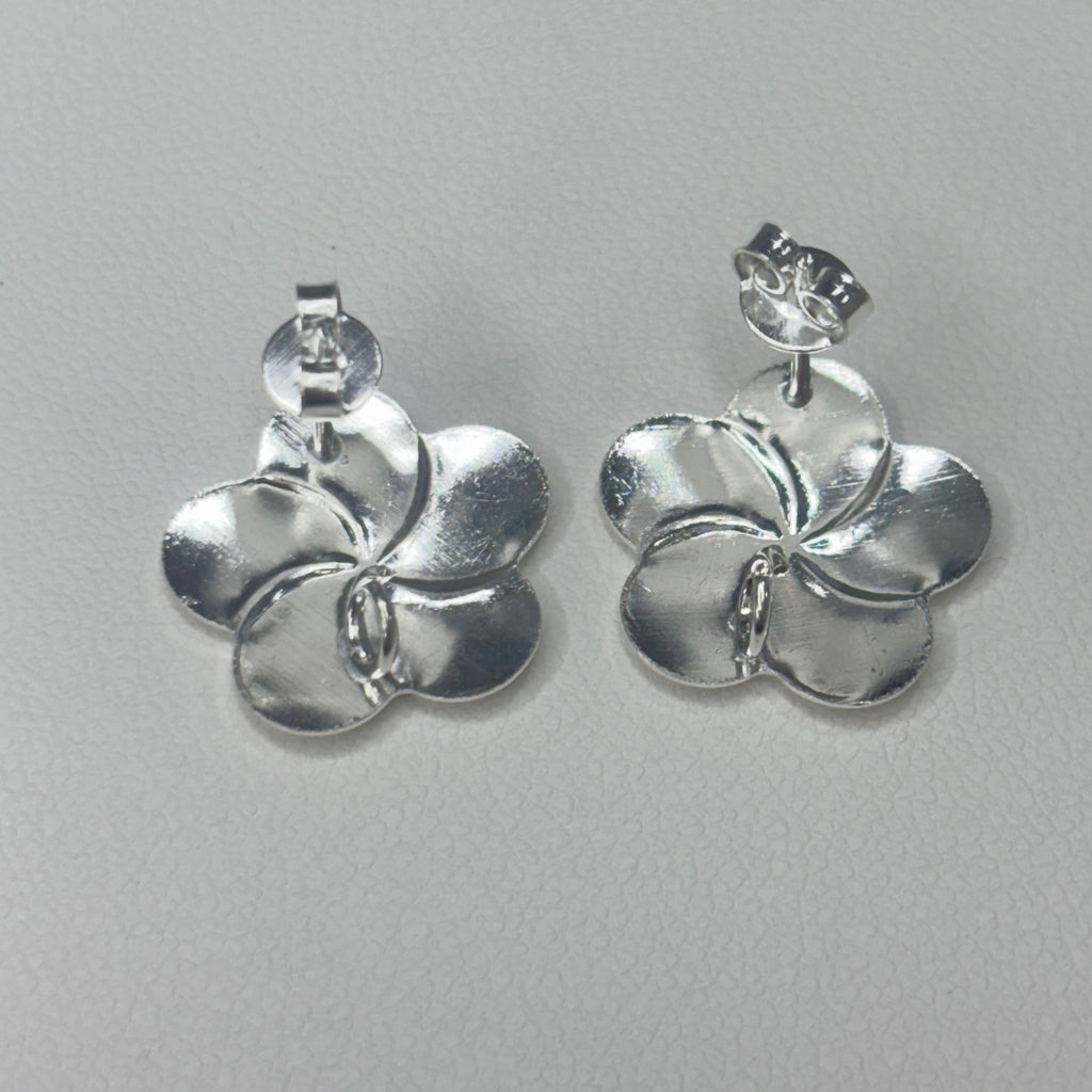 Base de Aro Flor Sophia con argolla  - Bañada en plata