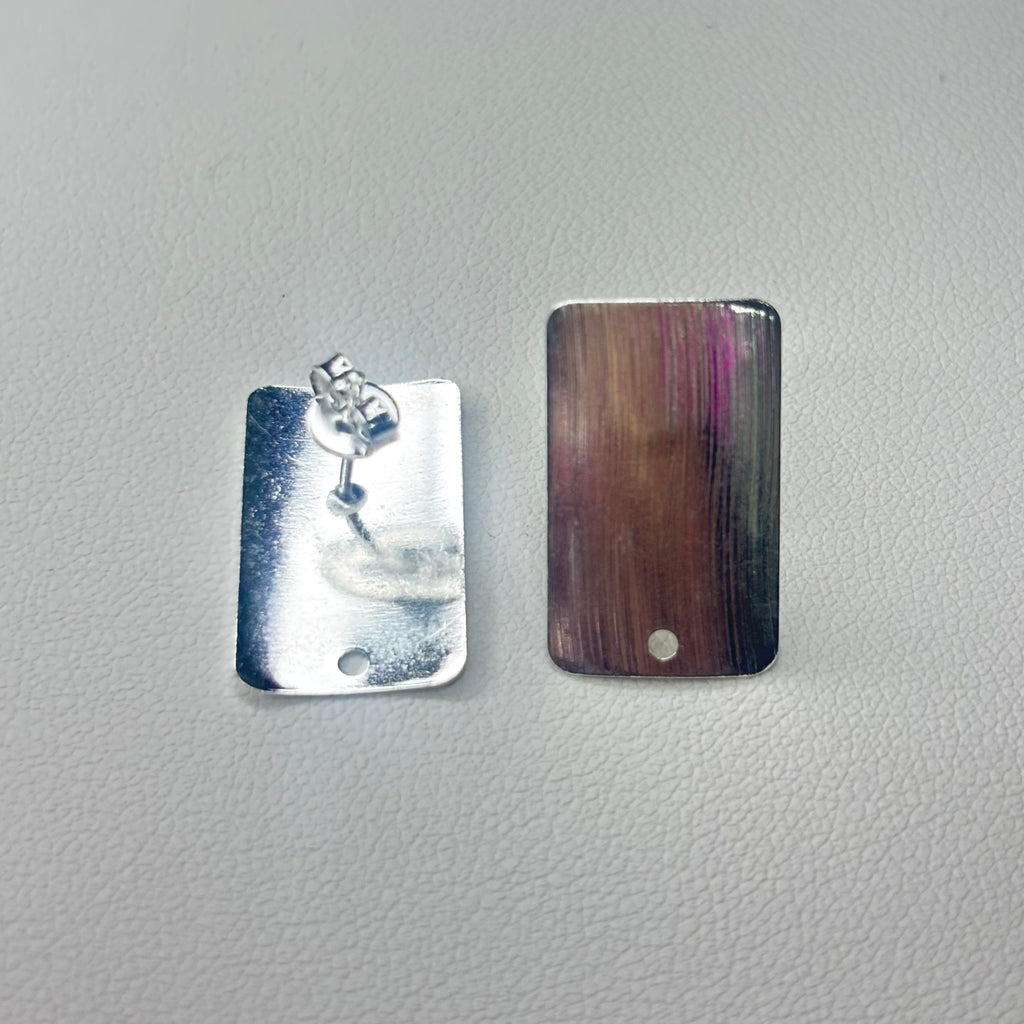 Base Rectangular Curva - Bañada en plata