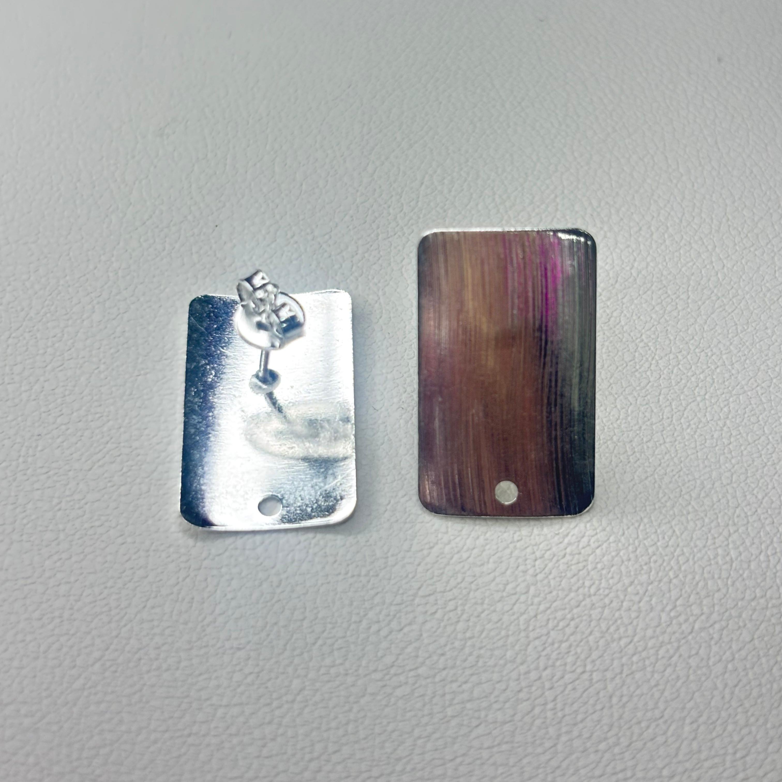 Base Rectangular Curva - Bañada en plata