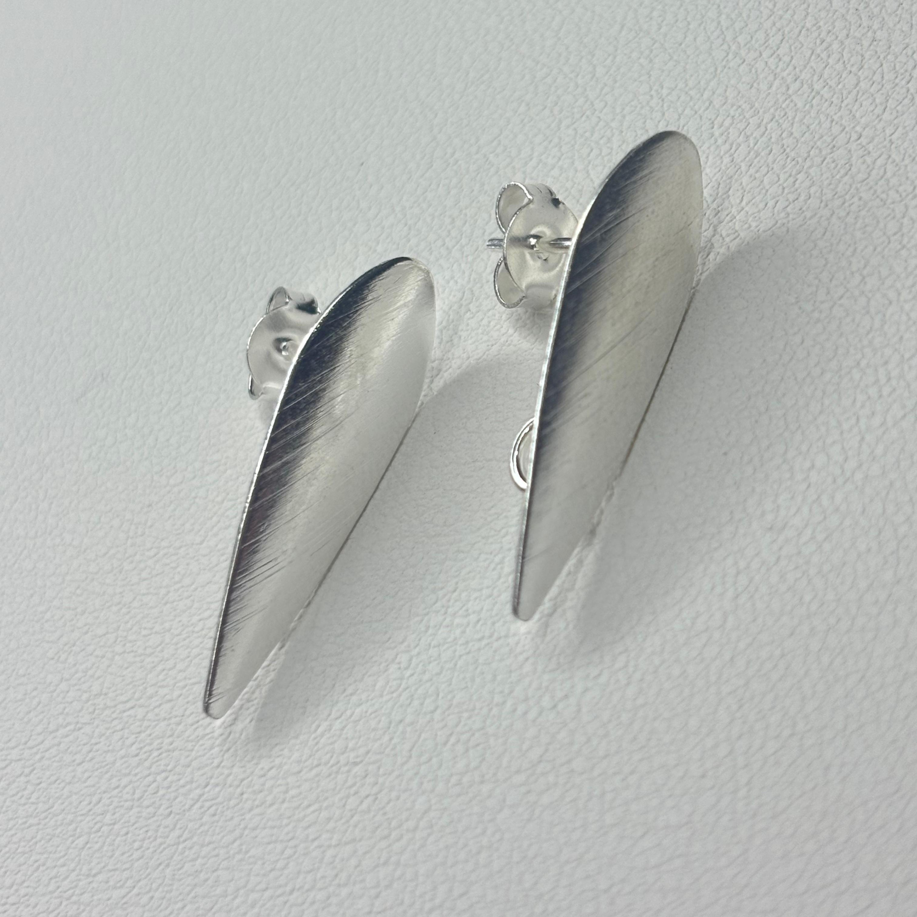 Base de Aro Gota Alargada con Argolla- Bañada en plata