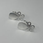 Base de Aro Flor Alessa con argolla- Bañada en plata