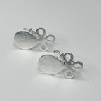 Base de Aro Flor Alessa con argolla- Bañada en plata