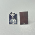 Base de Aro Rectangular Alicia - Bañada en Plata