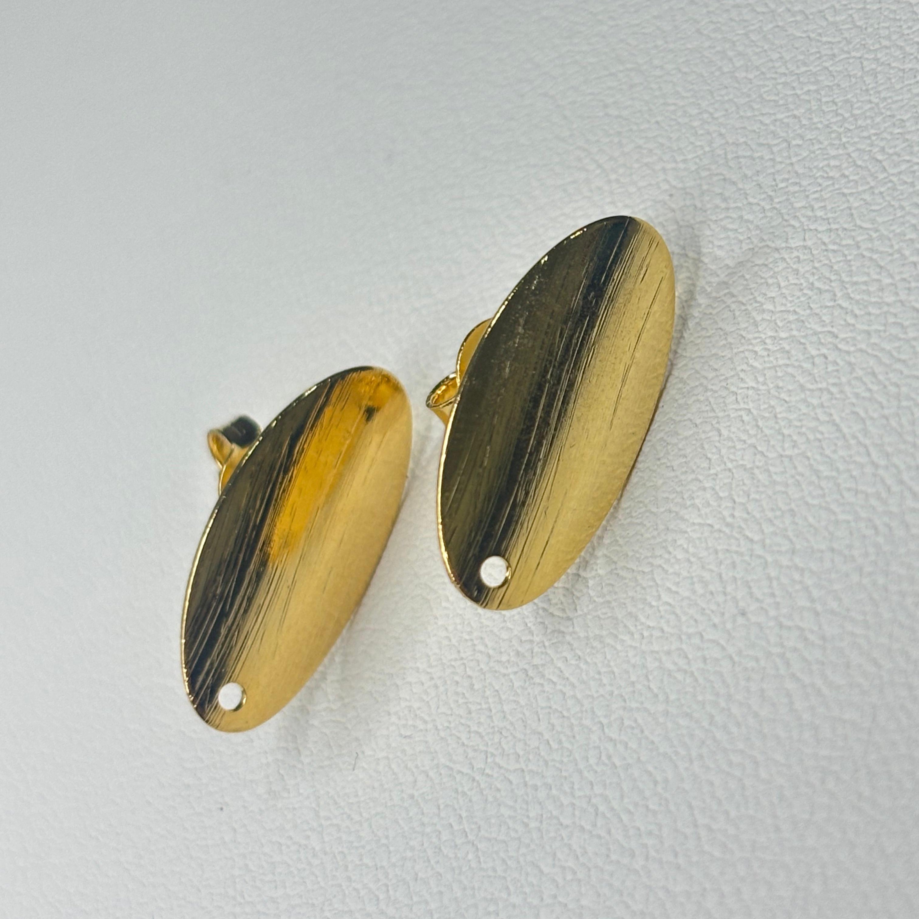 Base de Aro ovalada - Bañada en oro