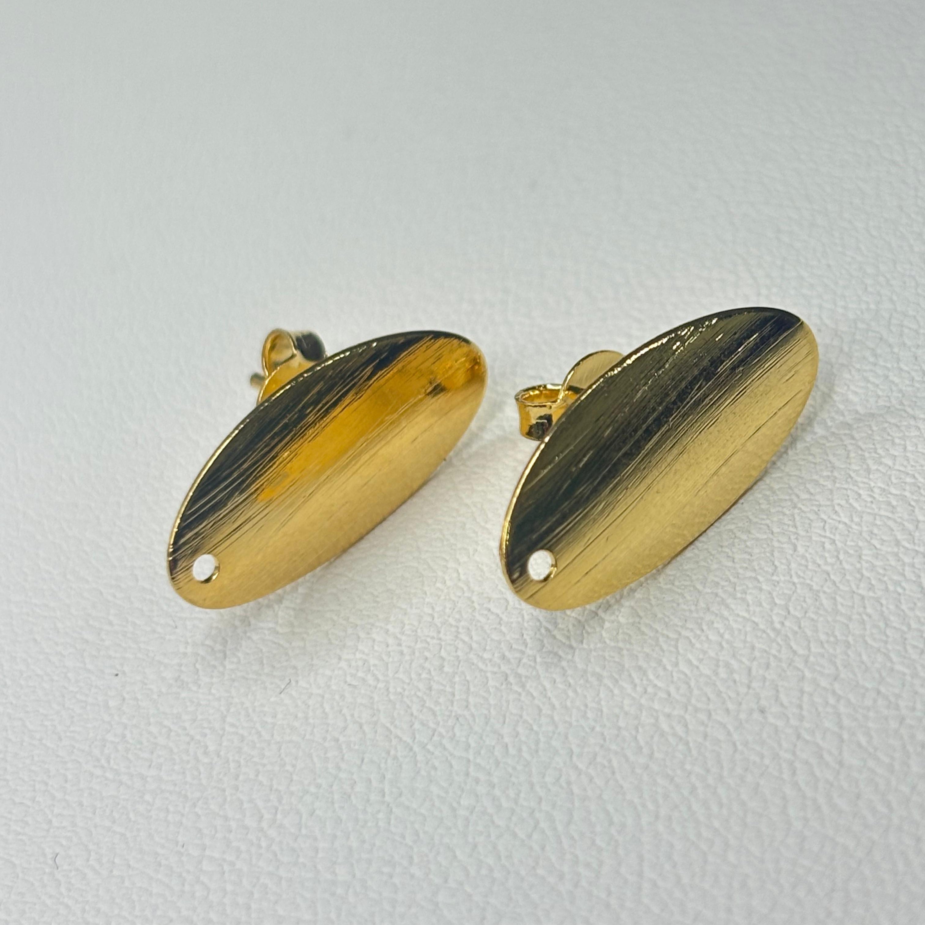 Base de Aro ovalada - Bañada en oro