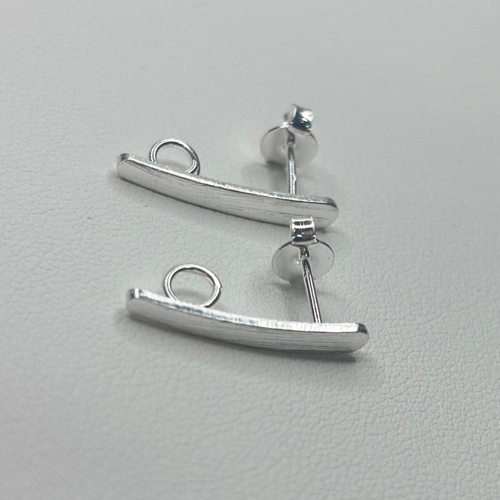 Base de Aro Palito con Argolla - Bañada en plata