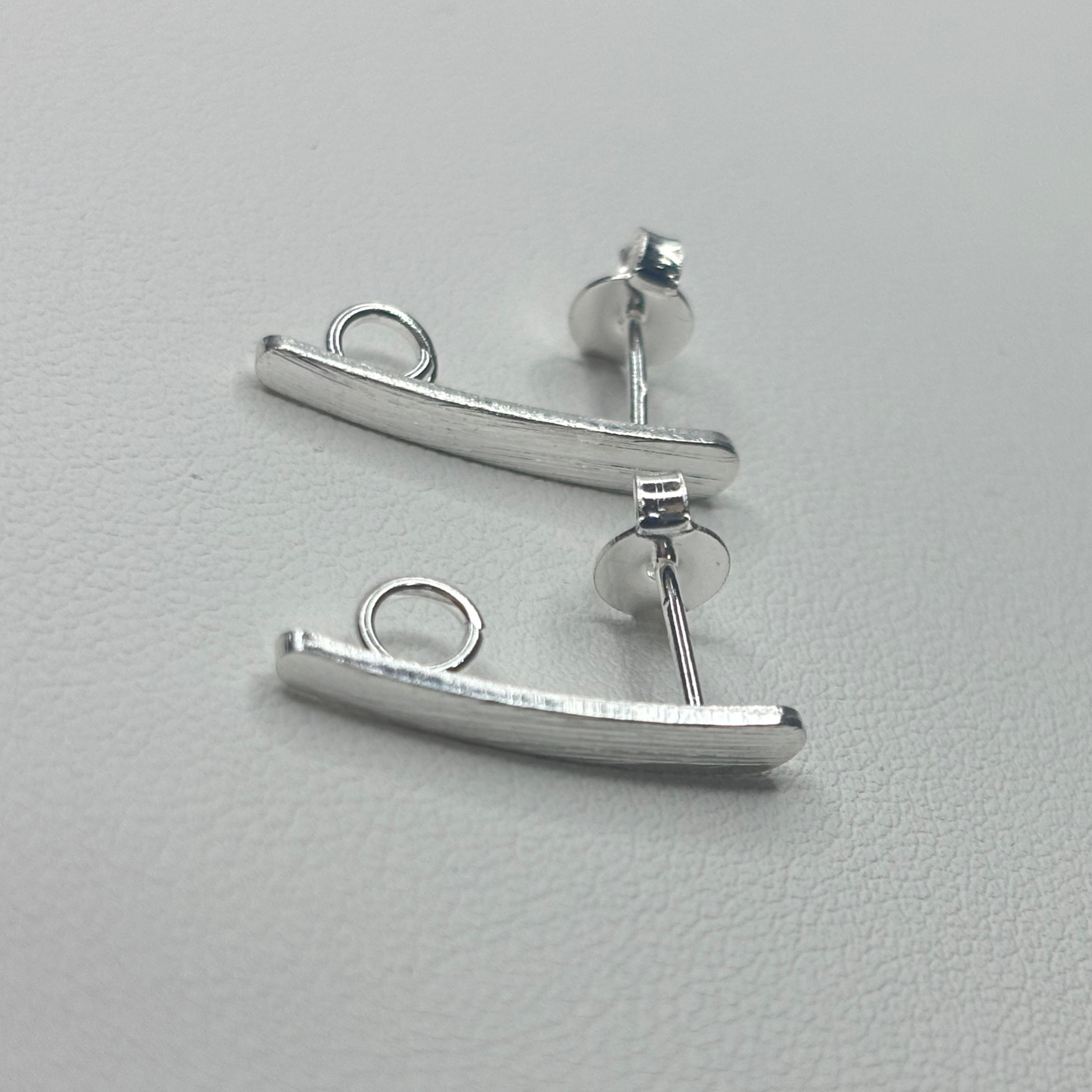 Base de Aro Palito con Argolla - Bañada en plata