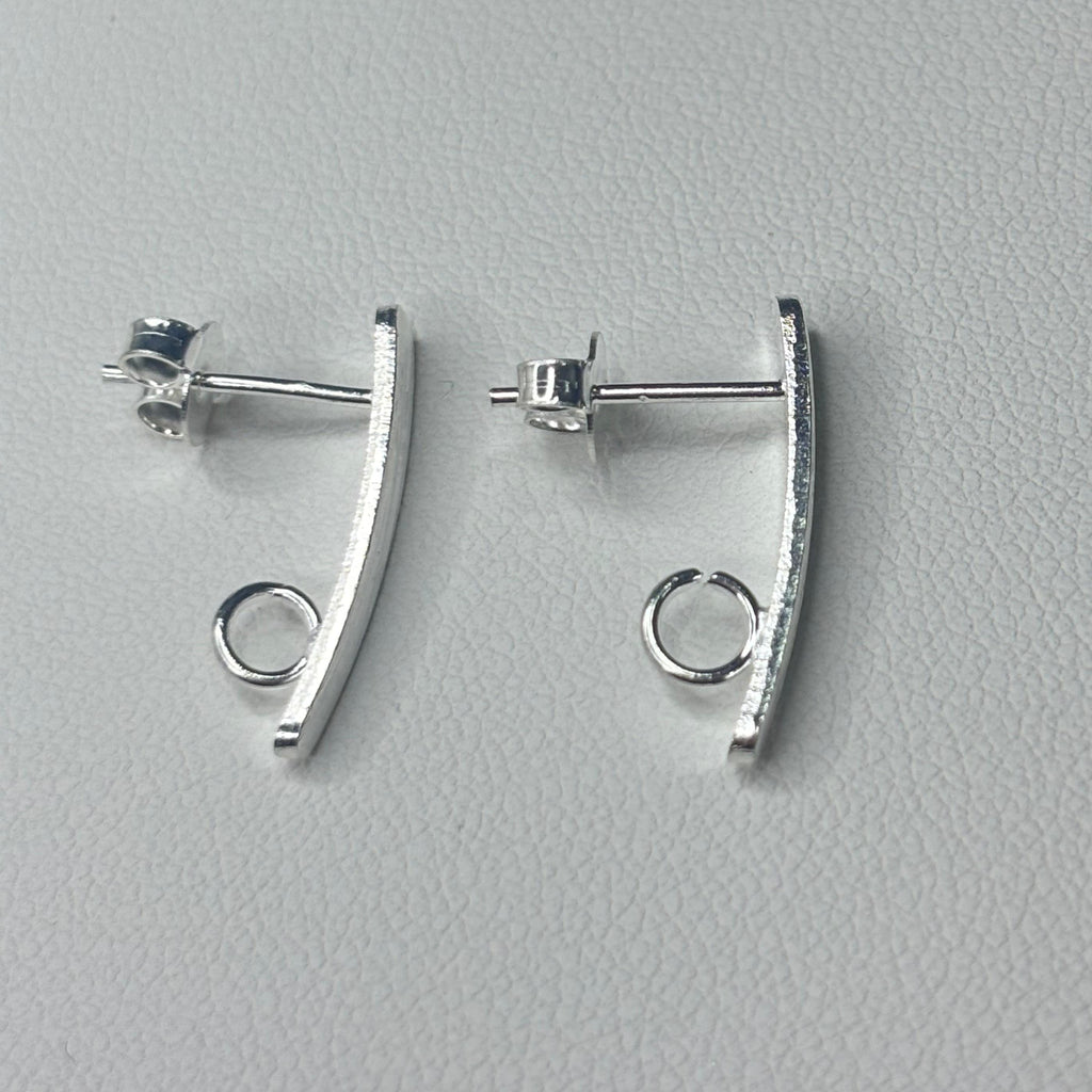 Base de Aro Palito con Argolla - Bañada en plata