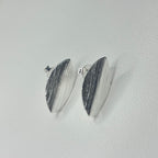 Base de Aro Hoja con Argolla - Bañada en plata