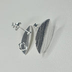 Base de Aro Hoja con Argolla - Bañada en plata