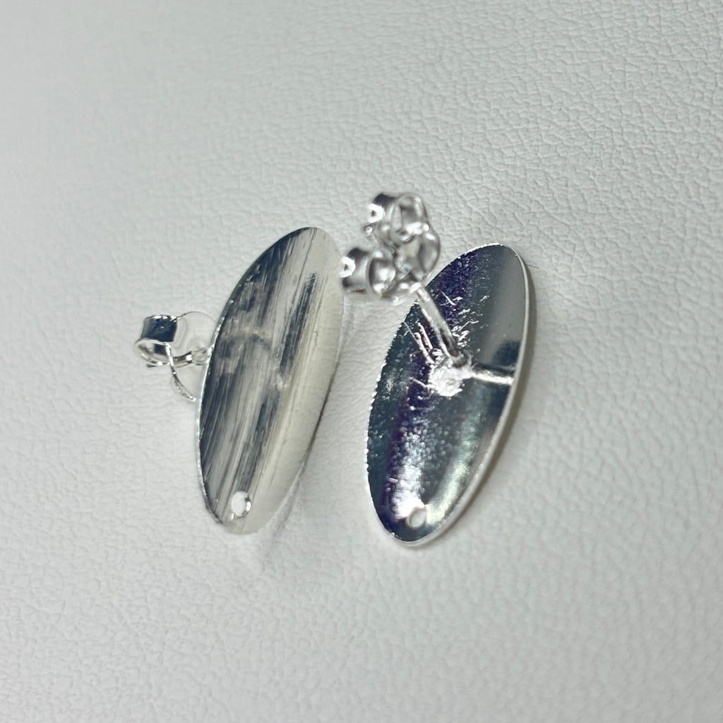 Base de Aro ovalada - Bañada en plata