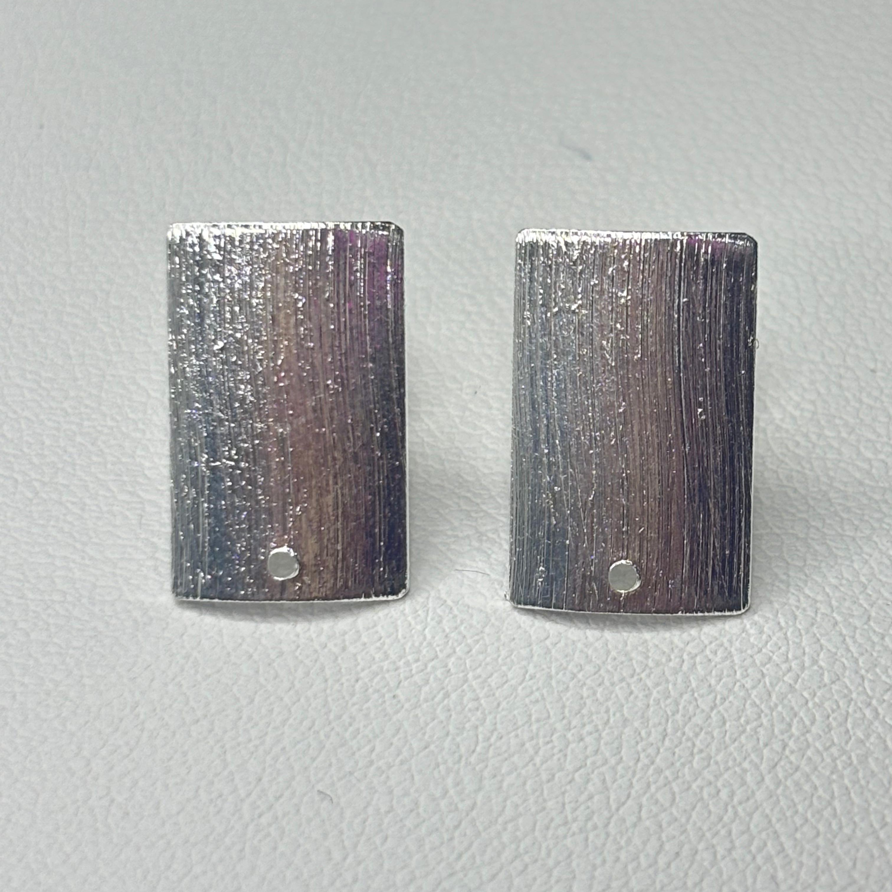 Base de Aro Rectángulo  - Bañada en plata