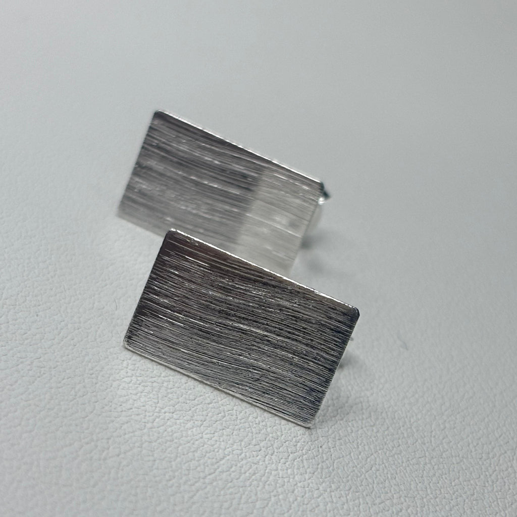 Base de Aro Rectángulo con Argolla  - Bañada en plata