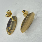 Base de Aro Ovalada con Argolla - Bañada en oro