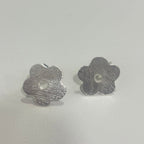 Base de Aro Flor Raquel con argolla - Bañada en plata