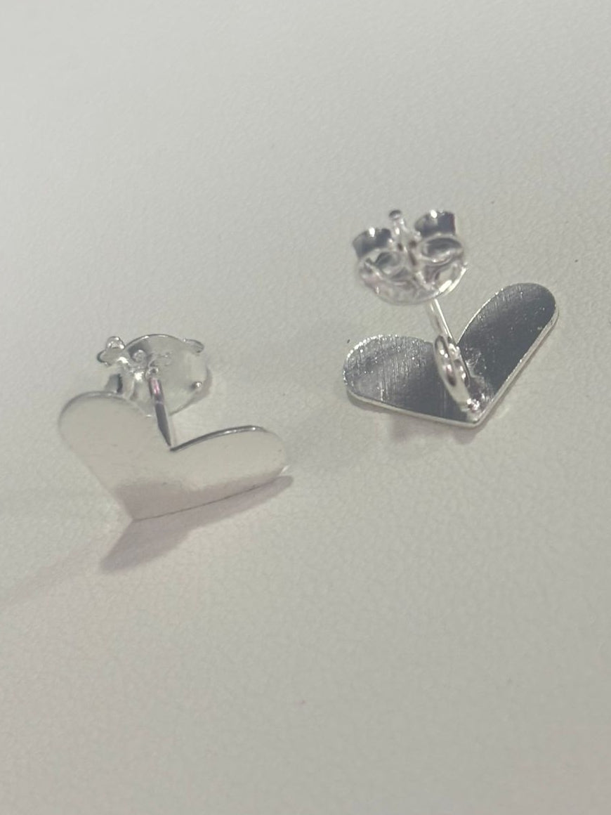 Base de Aro Corazón Ana con argolla - Bañada en plata