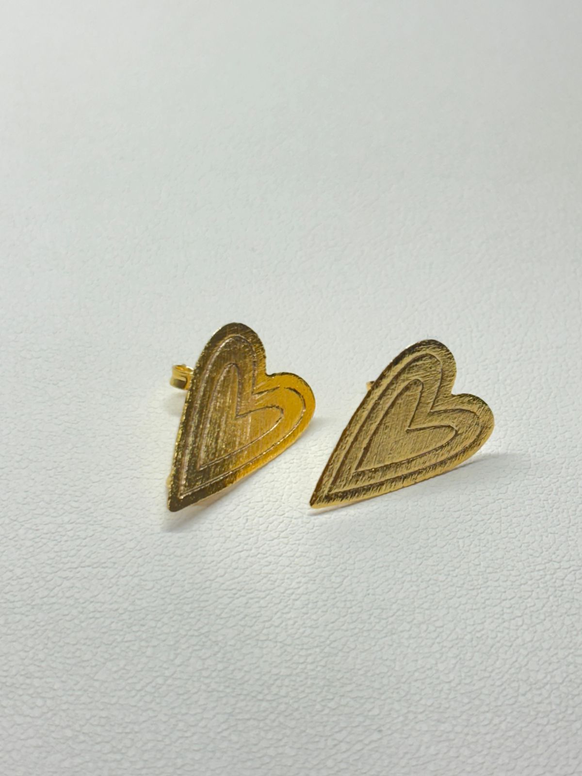 Base de Aro Corazón Tessa con argolla  - Bañada en oro