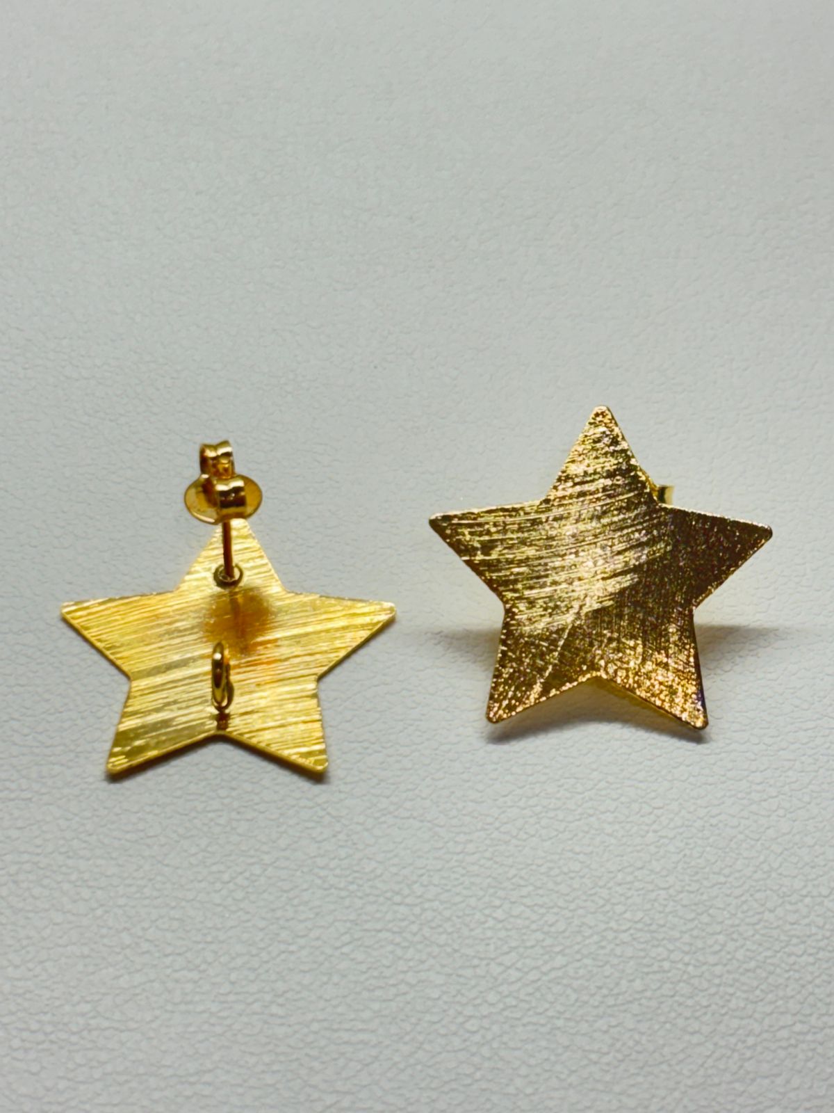 Base de Aro estrella con argolla  - Bañada en oro