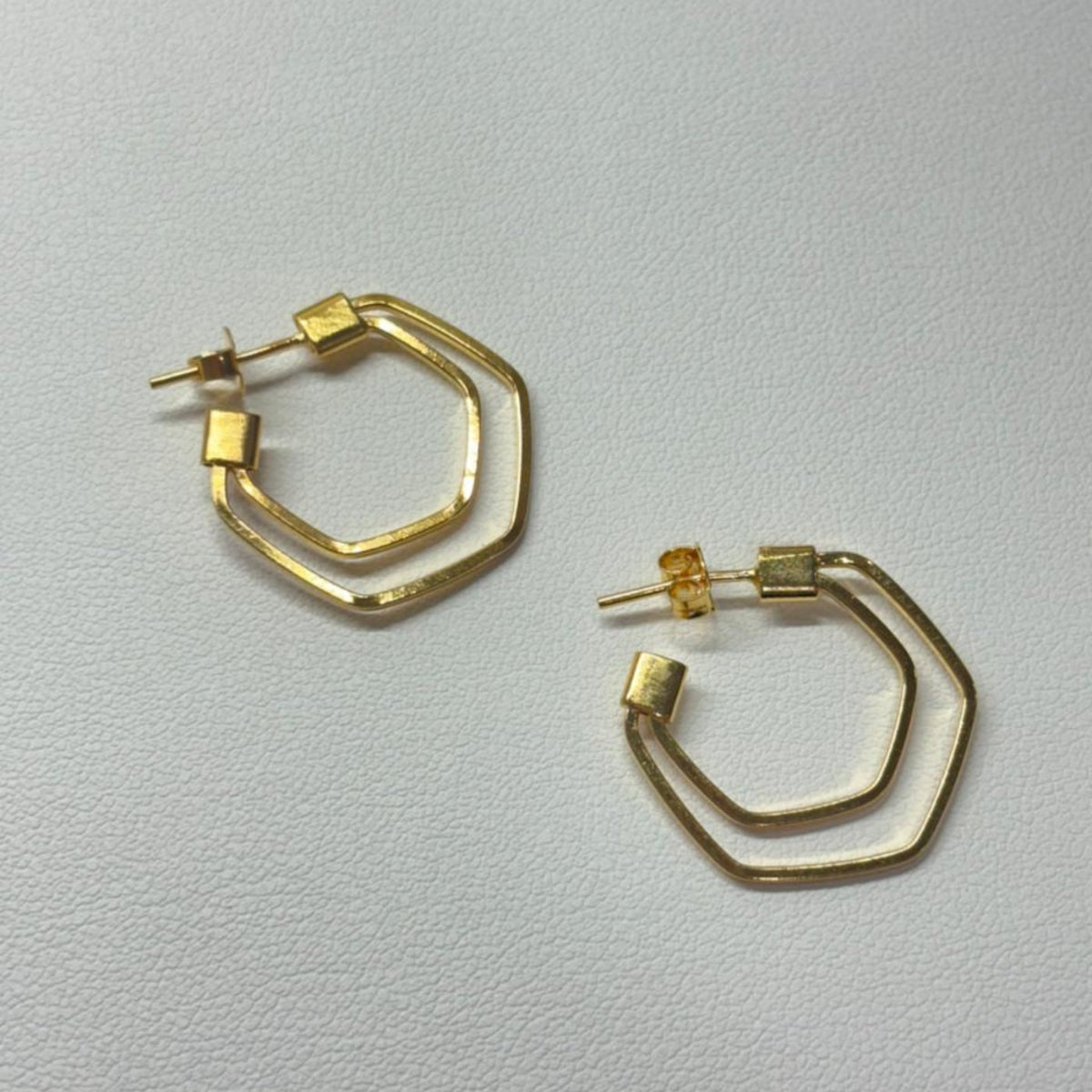 Argollas dobles - Bañadas en oro