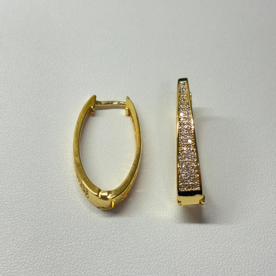 Argollas Cristal Amelia - Bañadas en oro