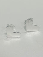 Base de Aro Corazón Ana con argolla - Bañada en plata