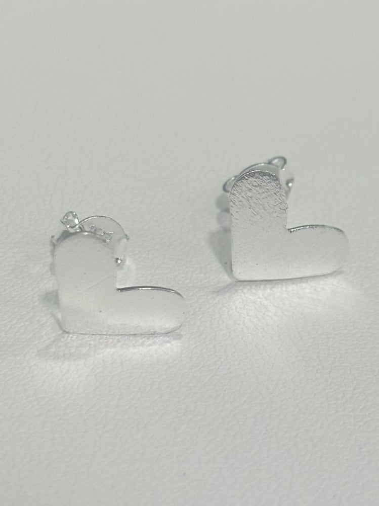 Base de Aro Corazón Ana con argolla - Bañada en plata