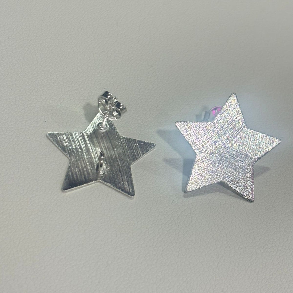 Base de Aro estrella con argolla  - Bañada en plata