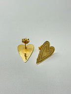 Base de Aro Corazón Tessa con argolla  - Bañada en oro