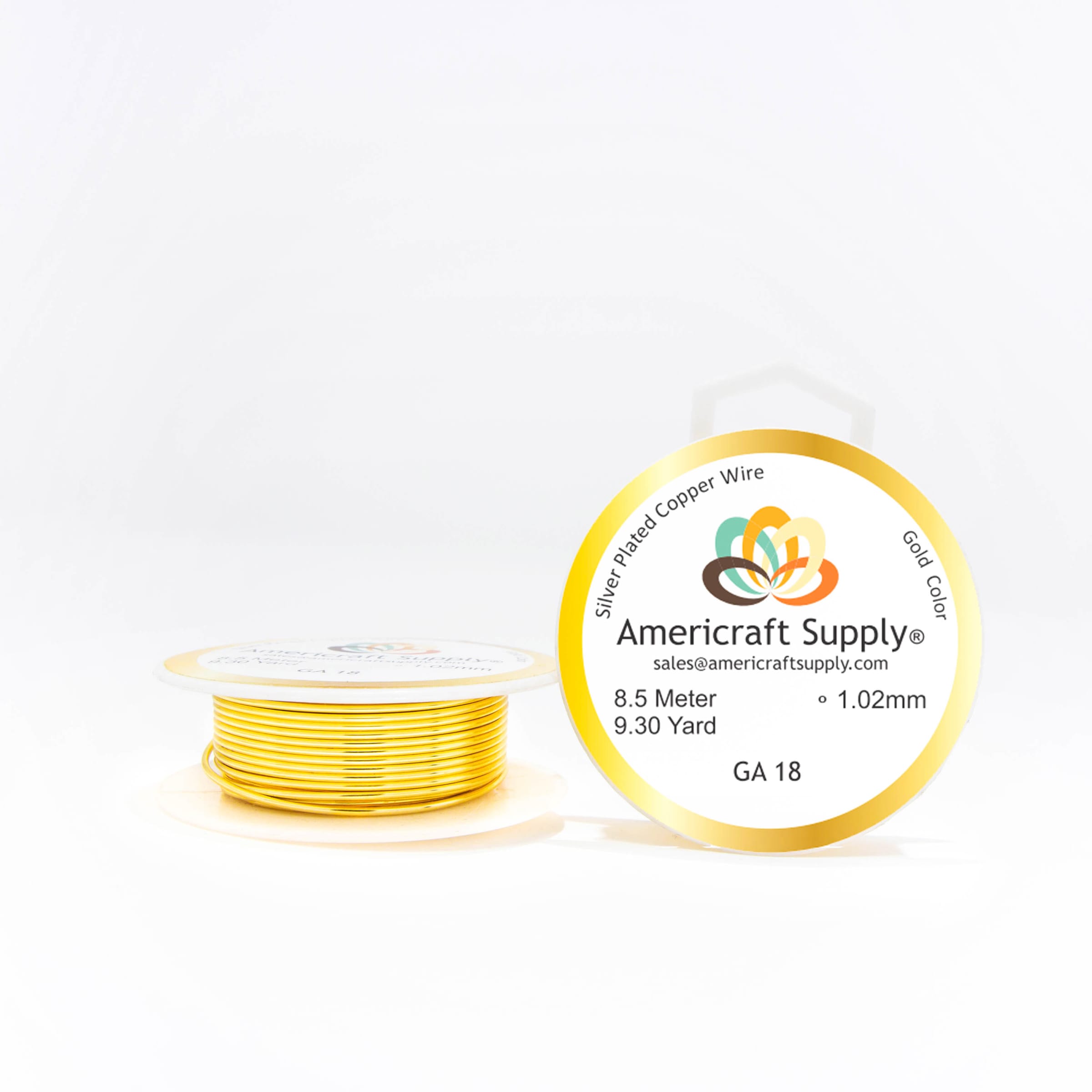 Alambre calibre 18 dorado Americraft Supply