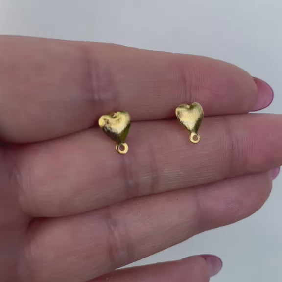 Base de Aro corazón - Bañada en oro BA13