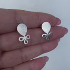 Base de Aro Flor Alessa con argolla- Bañada en plata BA67